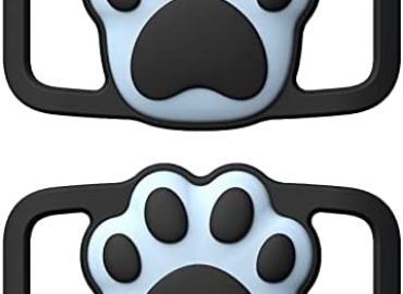 Lopnord for Airtag Dog Collar Holder, 2 Packs Dog Airtag Collar Holder Compatible with Apple Air Tag GPS, Waterproof Silicone Case Airtag Protective Cover for Pet Dog Cat Collar Backpack
