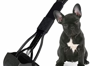 Pecci Pooper Scooper for Dogs- Durable Long Foldable Handle, 28 inch Pet Poop Scooper for Large, Medium or Small Dog – Perfect for Yard – Poop Scoop on Grass, Gravel, Dirt (Black)