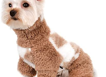 Dog Flannel Pajamas, Plaid Warm Dog Winter Clothes for Small Dogs Boy Girl, Pet Jumpsuit, Cat Apparel