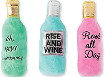 Fringe Studio Squeaker Pet Toy Set, Set of 3, Wine (289440), Multi-Colored