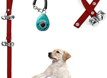 Luckyiren Upgraded Puppy Bells Dog Doorbells for Door Knob/Potty Training/Go Outside-Dog Bells for Puppies Dogs Doggy Doggie Pooch Pet Cat for Dog Lovers-Premium Quality-3 Snaps for Length Adjustment