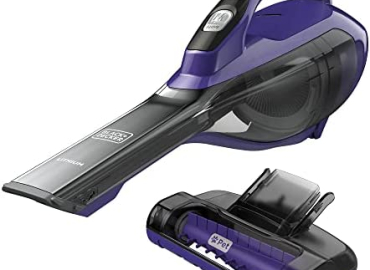 BLACK+DECKER dustbuster AdvancedClean Pet Cordless Handheld Vacuum with Motorized Head, Purple (HLVA325JP07)