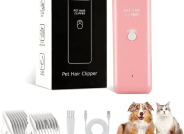 Founouly Home Professional Dog Grooming Kit Clipper Low Noise USB Rechargeable for Dog Cat