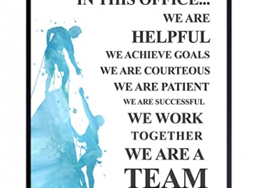 Motivational Office Decor, Inspirational Quote – 8×10 Teamwork Poster for HR, Team Leader, Manager, Boss, Entrepreneur – Leadership Wall Art Decoration – Unframed Picture