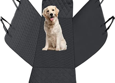 Lucas Forest Dog Seat Cover for Car Backseat, Waterproof Durable Hammock Barrier Protector for Dog Cat Puppy Child, Nonslip Washable Carseat Crate for Travel Car/SUV/Truck – Black