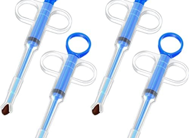 Nuanchu 4 Pieces Cat Pill Shooter Dog Pill Dispenser Pet Piller Popper Pill Gun Pet Tablet Syringe Pusher Soft Tip Pet Medicine Feeder Pill Giver Medical Feeding for Small Animals