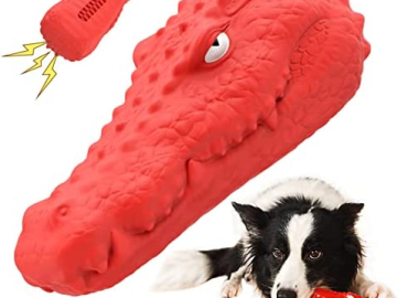 YINEYA Durable Squeaky Dog Toys for Aggressive Chewers Large Breed, Tough Dog Chew Toys for Aggressive Chewers, Almost Indestructible Rubber Dog Toy, Super Chewer Dog Toy for Medium Large Dogs