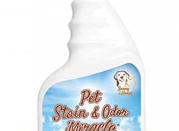 Pet Stain & Odor Miracle – Enzyme Cleaner for Dog Urine Cat Pee Feces Vomit, Enzymatic Solution Cleans Carpet Rug Car Upholstery Couch Mattress Furniture, Natural Eliminator (S/M 32FL OZ)