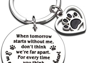 Pet Memorial Gifts, Dog Cat Remembrance Keychain, Loss of Dog Cat Sympathy Gifts