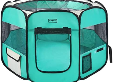 Portable Pet Playpen Foldable Kennels Playpen for Dog&Cat Carrying Case Travel Removable Shade Cover Predelivery Room Indoor Outdoor Water Resistant Suitable for Dogs/Cats/Rabbits/Pets…