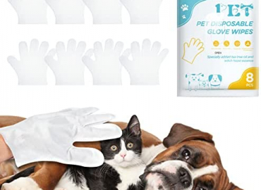 EASYSOAR Pet Grooming Wipes for Dogs and Cats No Rinse Disposable Pet Wipes Cleaning Deodorizing Pet Wipes Hypoallergenic Puppy Wipes