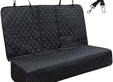 Dog Car Seat Covers，100% Waterproof Pet Seat Cover，Scratch Proof, Heavy Duty and Nonslip Pet Bench Seat Cover,Capable for Cars, Trucks & SUVs