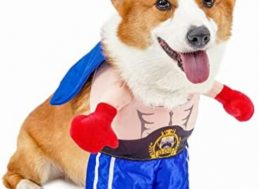 Mogoko Boxer Dog Costumes, Cute Pet Halloween Cosplay Outfit, Adorable Boxer Costume, Apparels Warm Outfits Clothes for Puppy Small Dogs Cats