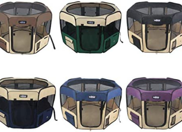 EliteField 2-Door Soft Pet Playpen (2 Year Warranty), Exercise Pen, Multiple Sizes and Colors Available for Dogs, Cats and Other Pets
