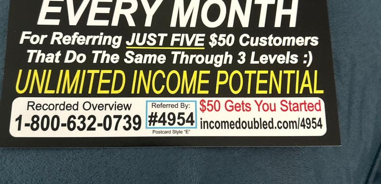 Limited Time Offer -Double Your Income Starting at $50