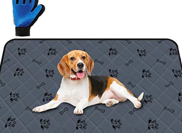 Bulubaky Reusable Washable Dog Pee Pads , 60*60 inch Non Slip Puppy Pet Dog Training Pads with Great Urine Absorption, Waterproof Whelping Pads for Dog Bed Mat, Potty,Training,Playpen Crate, 1Pack