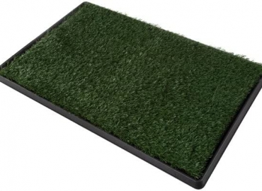 PETMAKER Artificial Grass Puppy Pad for Dogs and Small Pets Collection – Portable Training Pad with Tray – Dog Housebreaking Supplies