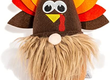 Midlee Thanksgiving Gnome Dog Toy with Hidden Ball