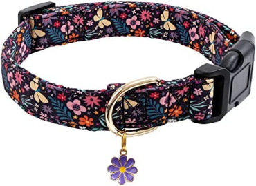 Cotton Designer Dogs Collar Cute Soft Dog Collars for Girl Female Small Medium Large Dogs