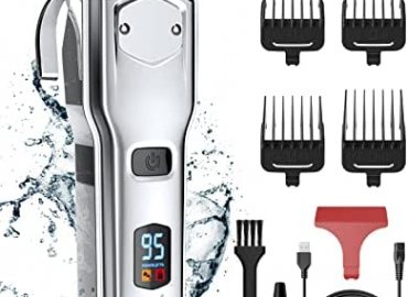 oneisall Dog Clippers for Grooming for Thick Heavy Coats/Low Noise Rechargeable Cordless Pet Shaver with Stainless Steel Blade /Waterproof Dog Shaver for Dogs Pets and Animals
