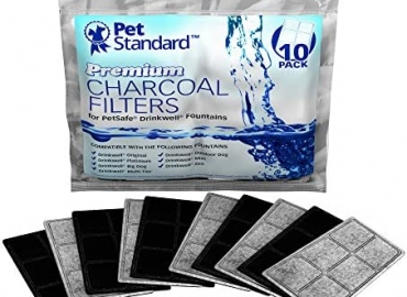 Premium Charcoal Filters for PetSafe Drinkwell Fountains, Pack of 10