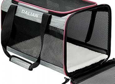 DALIAN Dog ​Soft-Sided Carriers,Cat Carrier Airline Approved Pet Carrier,Dog Carrier Soft-Sided Pet Travel Carrier Maximum Pet Weight 18 Pounds
