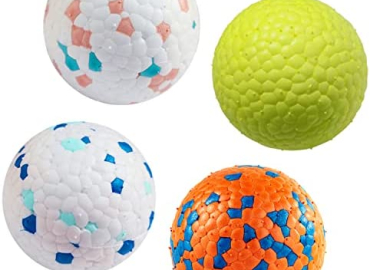 DLDER Dog Balls for Aggressive Chewers Small Dogs, Indestructible Floating Bouncy Dog Toy Balls, Lightweight Durable Solid Dog Balls for Medium Large Dogs Puppy to Fetch,Chew and Outdoor Play.