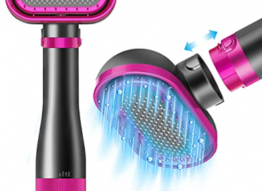 Upgraded Pet Hair Dryer Brush,2 in 1 Pet Grooming Dryer for Small/Medium Dog & Cat,2 Heat Settings & 3 Adjustable Blowing Dryer