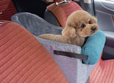 HIFUAR Pet Car Booster Seat Small Dogs Armrest Booster Seat for Car,Middle Console Dog Car Seat Center Console Doggie Seat
