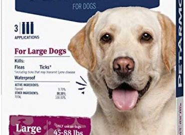 PetArmor for Dogs, Flea and Tick Treatment for Large Dogs (45-88 Pounds), Includes 3 Month Supply of Topical Flea Treatments