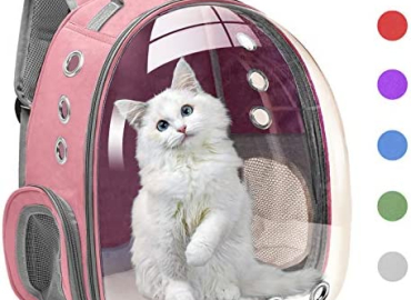 Henkelion Cat Backpack Carrier Bubble Bag, Small Dog Backpack Carrier for Small Dogs, Space Capsule Pet Carrier Dog Hiking Backpack Airline Approved Travel Carrier – Black Grey Pink Blue Purple Green