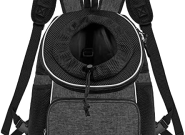 PetAmi Dog Front Carrier Backpack, Adjustable Dog Pet Cat Chest Carrier Backpack, Ventilated Dog Carrier for Hiking Camping Travel, Small Medium Dog Puppy Large Cat Carrying Bag
