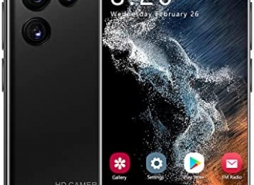 Smartphone Unlocked Cell Phones S22 Ultra 6.7in HD Waterdrop Screen The Black Phone 2GB/16GB Android 10 Straight Talk Phone 6800mAh 128GB Extension Dual Sim Boost Mobile Phones Telefonos(Black)