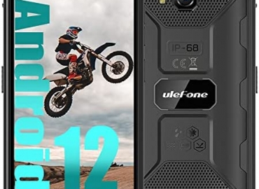 Ulefone Armor X6 Pro Rugged Smartphone Unlocked, Android 12 4GB+32GB Waterproof Cell Phone, 13MP Camera + 5MP Camera, 5.0″ HD+ Screen 4000mAh Battery Dual SIM 4G Rugged Phone Support NFC GPS OTG Black