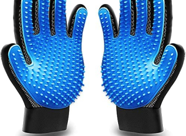 KENNELS & KATS Pet Grooming Gloves | Deshedding Glove for Easy, Mess-free Grooming | Grooming Mitt For Dogs, Cats, Rabbits & Horses with Long/Short/Curly Hair | Pet Hair Gloves For Pet Hair Removal