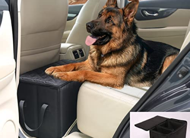 Dog Car Seat Extender with Storage, Suitable for Dogs up to 100lbs, Car Seat Gap Filler, Protect Dogs Not Fall Into The Floor Area, Dog Car Seat for Small & Large Dog