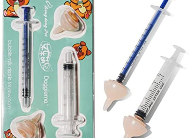 Bubble milk bowl Silicone Feeding Nipple and Syringes for Newborn Kittens, Puppies, Rabbits, Small Animals Dongdong pet