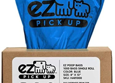 EZ Pickup 1000 Count Dog Waste Poop Bags, Unscented