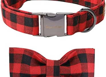 Unique Style Paws Pet Soft &Comfy Bowtie Dog Collar and Cat Collar Pet Gift for Dogs and Cats 6 Size and 7 Patterns