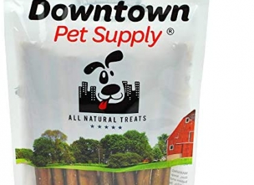 Downtown Pet Supply 6″ Bully Sticks for Medium Dogs – Dog Dental Treats & Rawhide-Free Dog Chews – Dog Treats with Protein, Vitamins & Minerals – Grass-Fed Beef Sticks – Regular Thick