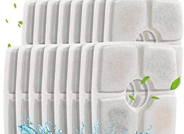 Comsmart Pet Fountain Filter Set, 3 Triple Filtration System Replacement Cat Water Fountain Filters for 84oz/2.5L Automatic Pet Fountain Cat Water Fountain