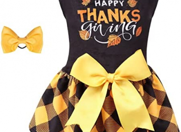CuteBone Dog Dress Puppy Skirt Cat Outfit Pet Clothes for Small Dogs Girl Costume Birthday Gift