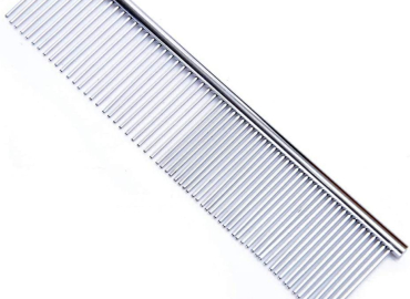 Pet Steel Comb with Rounded Ends Stainless Steel Teeth,metal Cat Dog Comb for Removing Tangles and Knots,Poodle Grooming Deshedding Tool, 7 1/2-inch L…