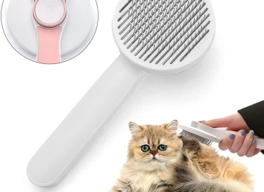 Dog and Cat Brush for Shedding and Grooming, Pet Self Cleaning Slicker Brush, Cat Hair Comb Shedding Mats and Tangled Hair