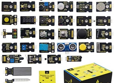 KEYESTUDIO 37 in 1 Sensor Kit 37 Sensors Modules Starter Kit for Arduino Mega R3 2560 Raspberry Pi Programming, Electronics Components STEM Education Set for Kids Teens Adults + Tutorial