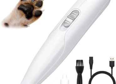 BiirBlue Dog Paw Trimmer, Upgraded Dog Grooming Clippers Low Noise and 2 Speed, Pet Hair Clippers Trimming Dogs Cats Hair Around Paws, Eyes, Ears, Face