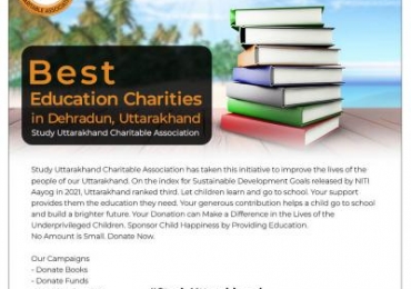 Best Education Charities in Dehradun, Uttarakhand – Study Uttarakhand Charitable Association (Sewlan Kalan Chowk, Alka Dairy Majra, Dehradun, India, Other Countries)