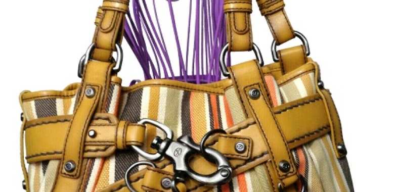 Elevate Your Style with the Francesco Biasia Belted Strip Cotton PU Tote Hobo Shoulder Bag Handbag