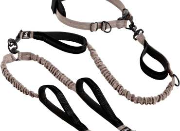 SparklyPets Hands-Free Dog Leash for Medium and Large Dogs – Professional Harness with Reflective Stitches for Training, Walking, Jogging and Running Your Pet