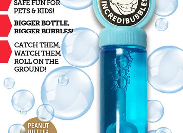 Pet Qwerks Incredibubbles Interactive Pet Toys – Long Lasting Edible Bubbles for Dogs & Cats